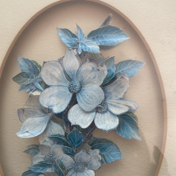 2 Vintage 3D paper tole Flower pictures - Picture 9 of 16